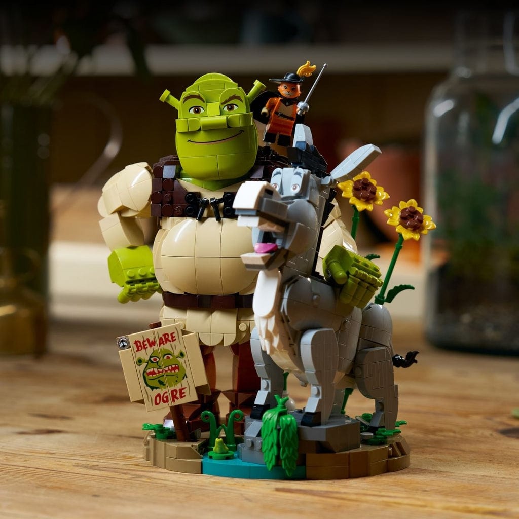 樂高與益智玩具:  樂高B 2026 Shrek、驢子與穿靴貓的怪物72423（1403個零件） 