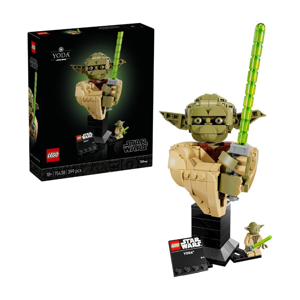 樂高與益智玩具:  尤達半身像拼裝玩具 LEGO STAR WARS 75438 (399個零件) 