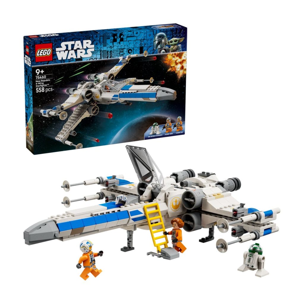 樂高與益智玩具:  新共和國X翼戰鬥機拼裝玩具 LEGO STAR WARS 75460 (558個零件) 