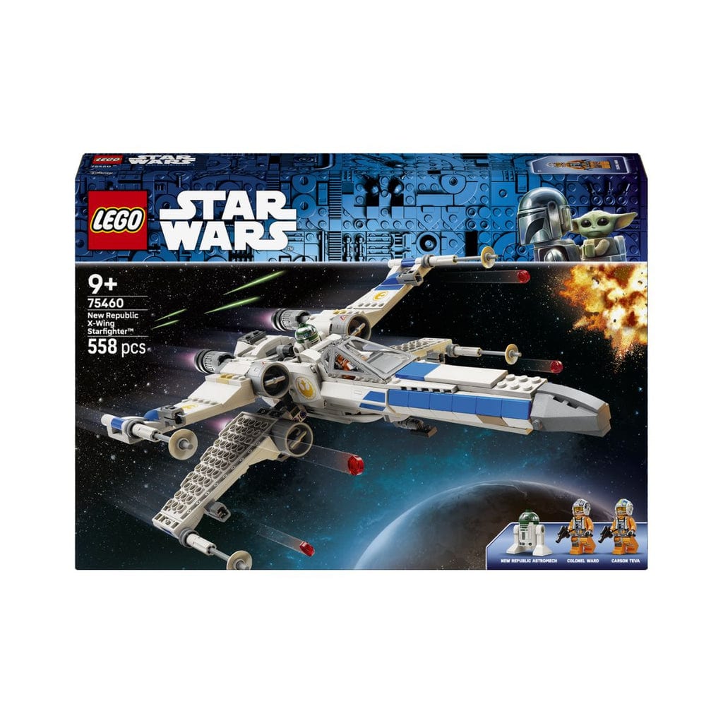 樂高與益智玩具:  新共和國X翼戰鬥機拼裝玩具 LEGO STAR WARS 75460 (558個零件) 