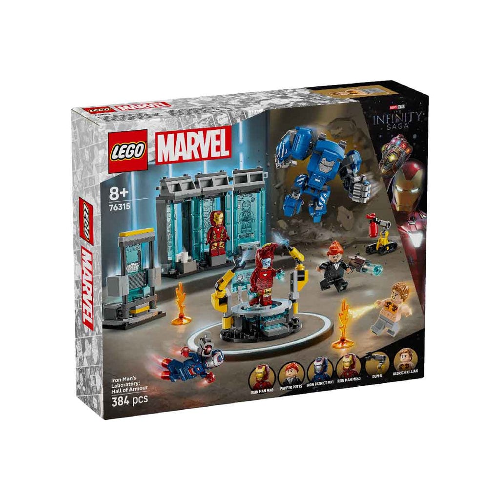 LEGO et jouets éducatifs:  Jouet de construction Collection d'armures Iron Man LEGO SUPERHEROES 76315 (384 pièces) 