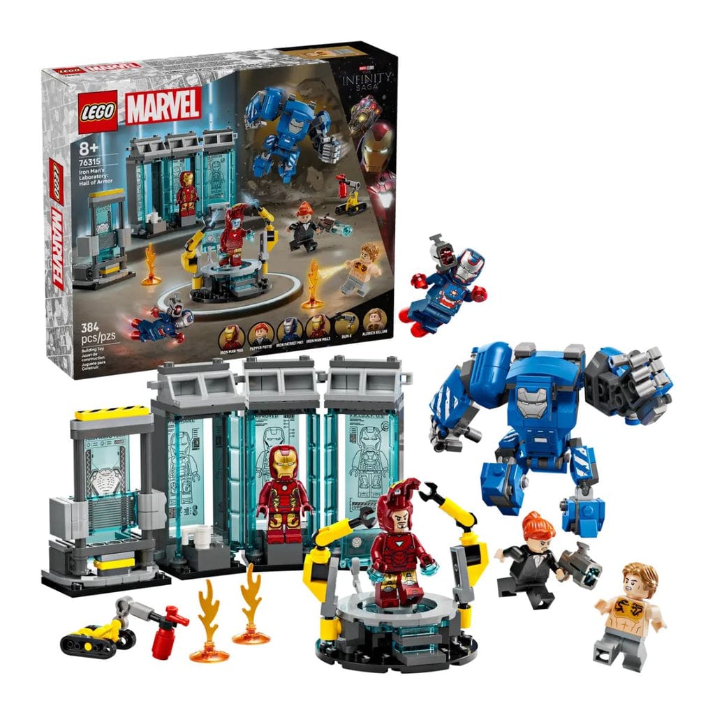 LEGO et jouets éducatifs:  Jouet de construction Collection d'armures Iron Man LEGO SUPERHEROES 76315 (384 pièces) 