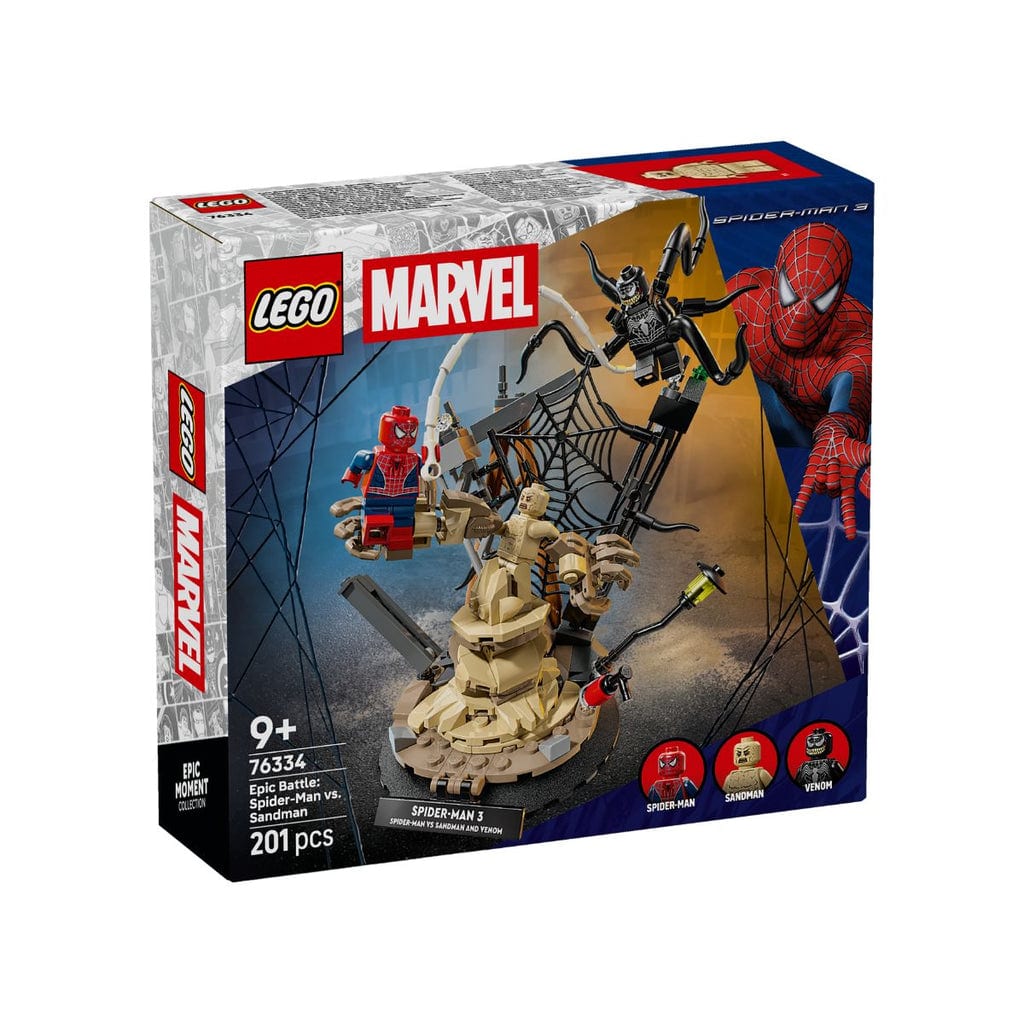樂高與益智玩具:  蜘蛛俠對抗沙人和毒液拼裝玩具 LEGO SUPERHEROES 76334 
