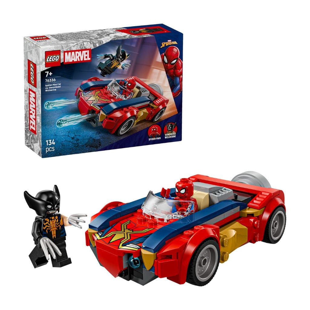 樂高與益智玩具:  被毒液化的蜘蛛俠與金剛狼拼裝玩具 LEGO SUPERHEROES 76336 (134個零件) 