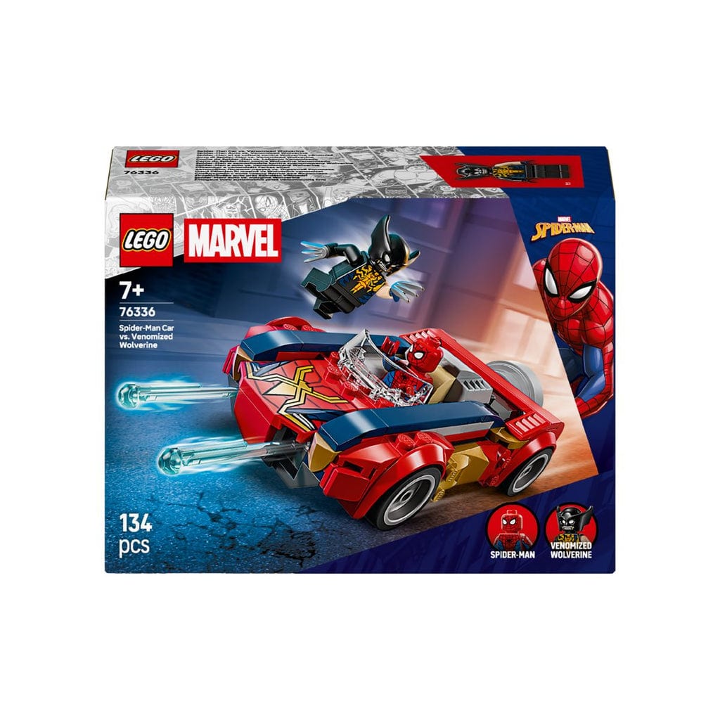 樂高與益智玩具:  被毒液化的蜘蛛俠與金剛狼拼裝玩具 LEGO SUPERHEROES 76336 (134個零件) 