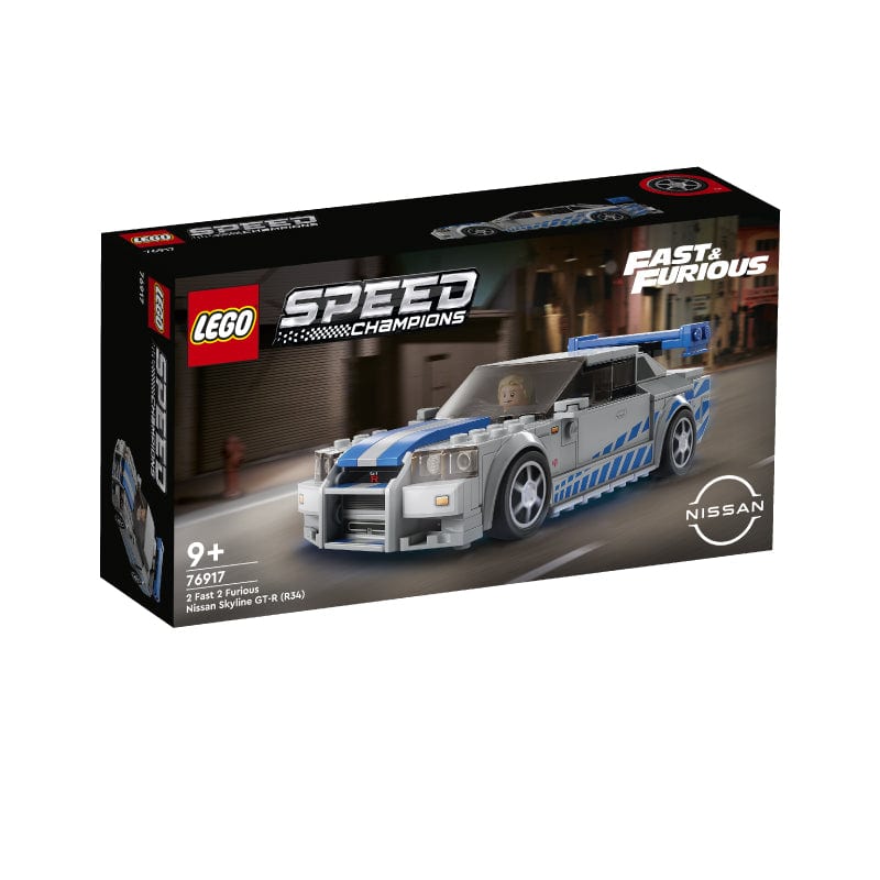 樂高與益智玩具:  日產 Skylight GT-R (R34) 超級跑車拼裝玩具 LEGO SPEED CHAMPIONS 76917 (319 件) 