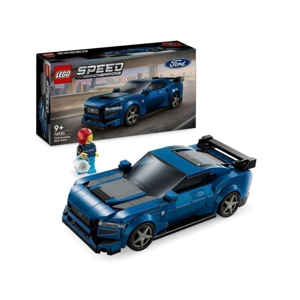 樂高與益智玩具:  福特 Mustang Dark Horse 超級跑車拼裝玩具 LEGO SPEED CHAMPIONS 76920 