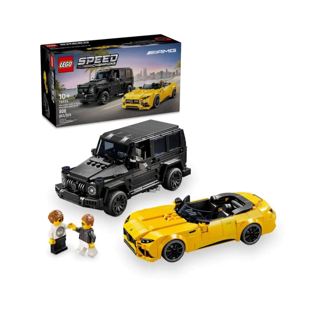 樂高與益智玩具:  梅賽德斯 AMG GT 路虎 2024 & AMG G63 超級跑車拼裝玩具 LEGO SPEED CHAMPIONS 76924 (808 件) 