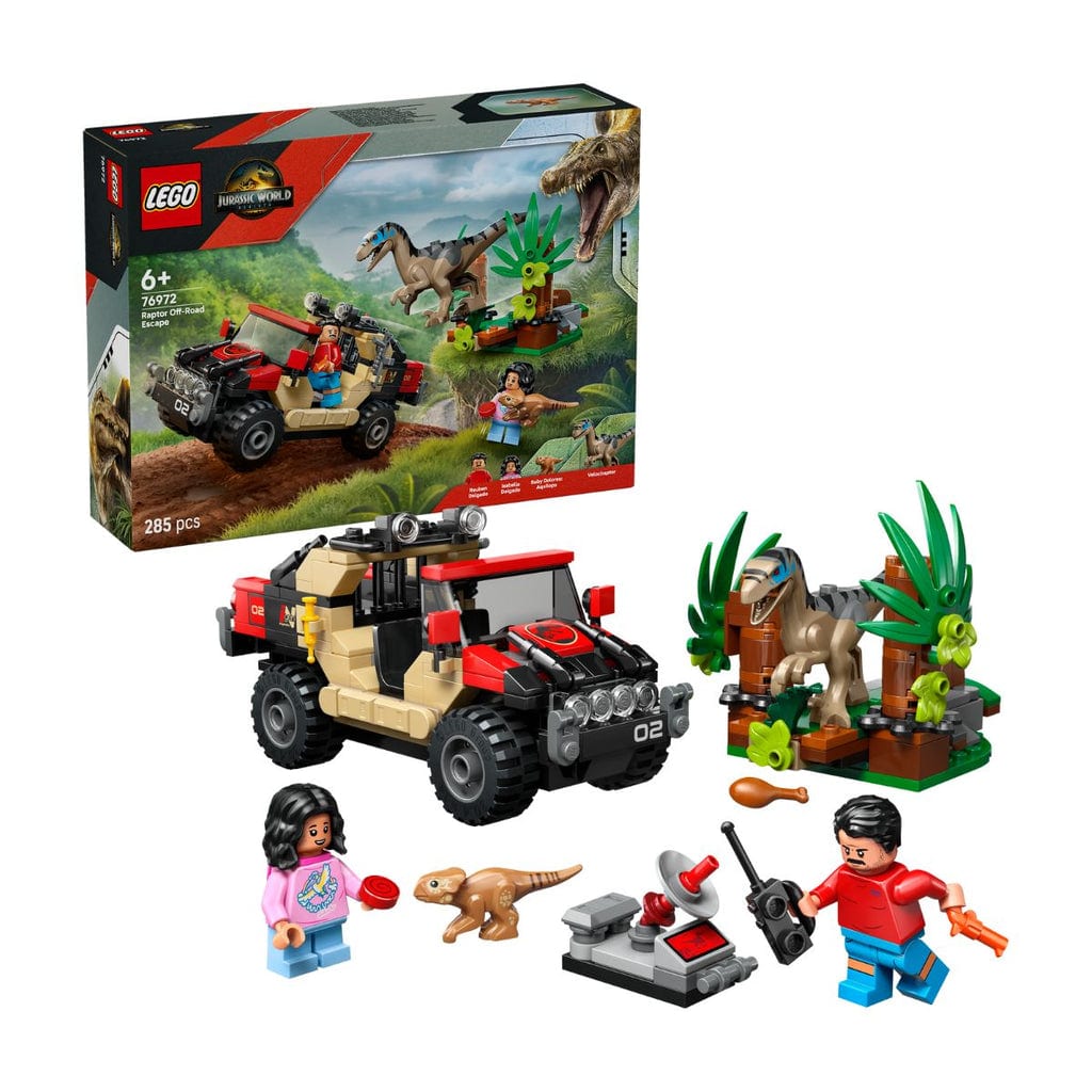樂高與益智玩具:  逃離迅猛龍 LEGO JURASSIC 76972 (285個零件) 