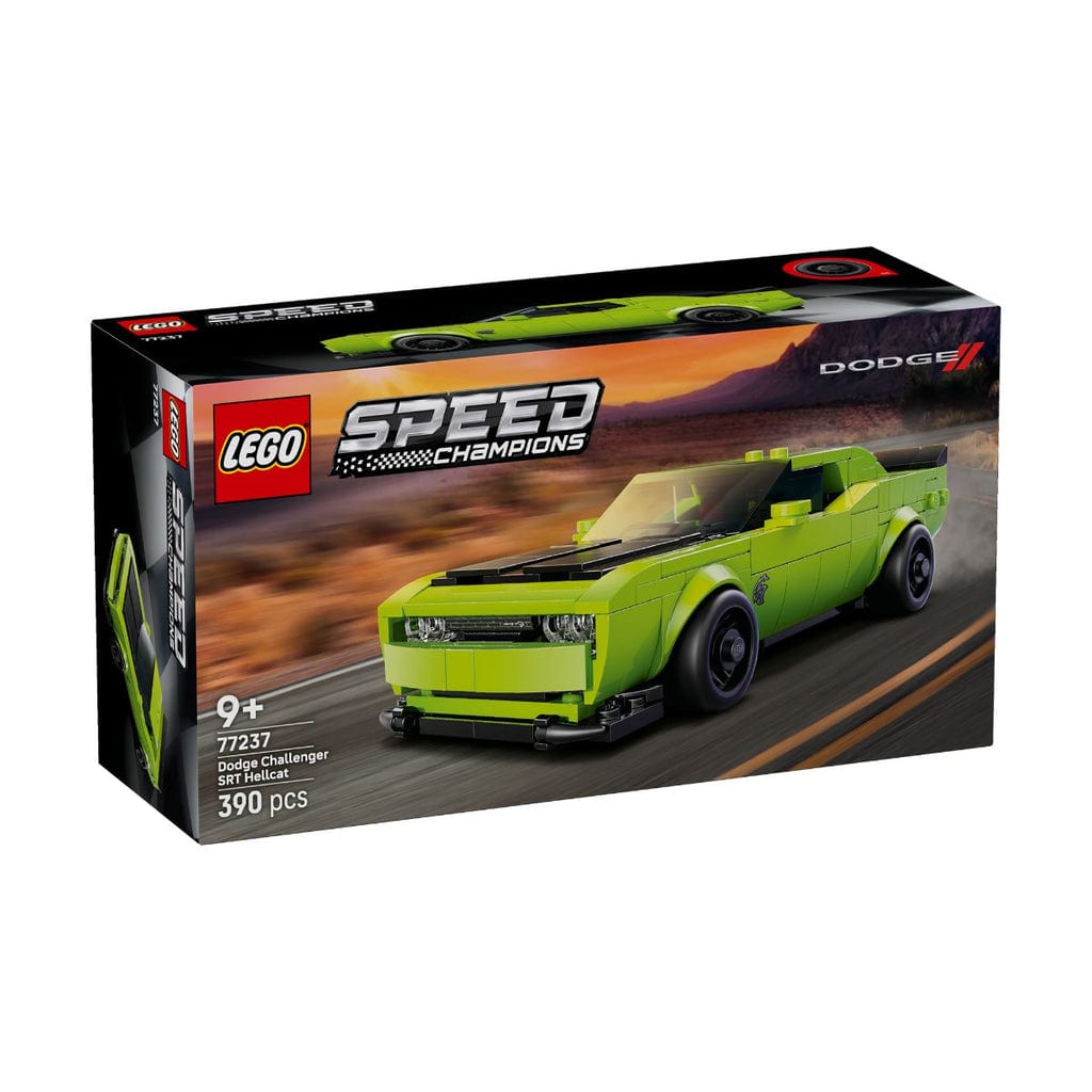 樂高與益智玩具:  樂高速度冠軍Dodge Challenger SRT Hellcat運動汽車77237（390個零件） 