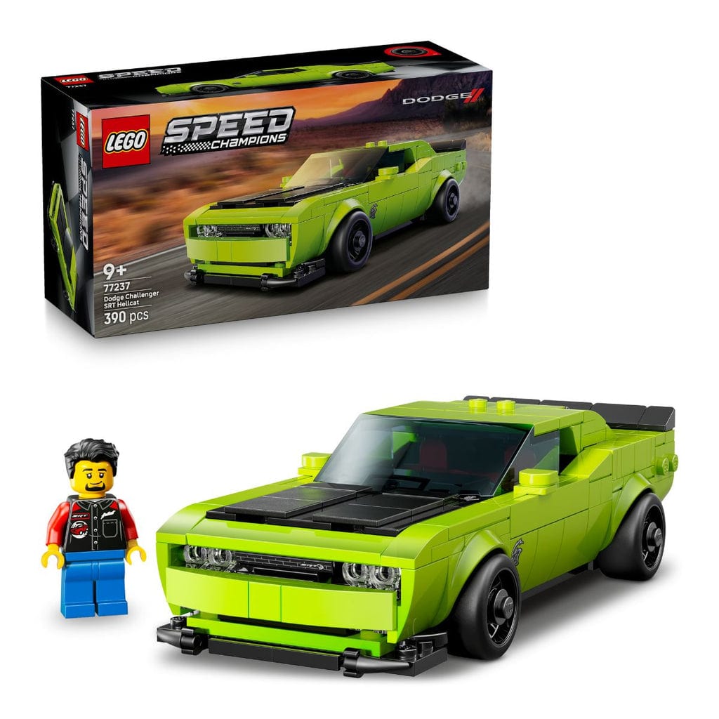 樂高與益智玩具:  樂高速度冠軍Dodge Challenger SRT Hellcat運動汽車77237（390個零件） 
