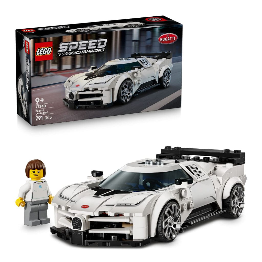 樂高與益智玩具:  布加迪Centodieci超級跑車 LEGO SPEED CHAMPIONS 77240 (291個零件) 