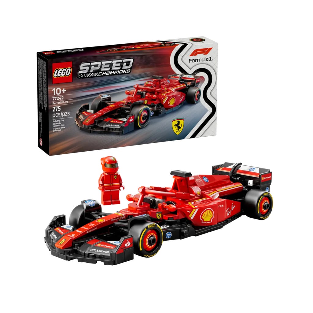 樂高與益智玩具:  樂高速度冠軍Ferrari SF-24 F1賽車77242（275個零件） 