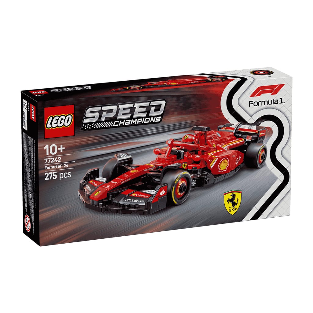 樂高與益智玩具:  樂高速度冠軍Ferrari SF-24 F1賽車77242（275個零件） 