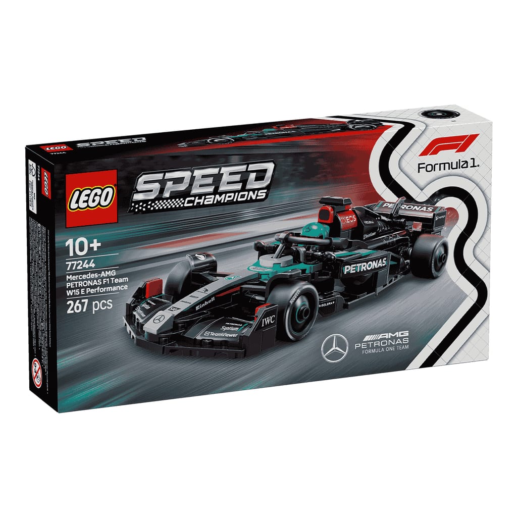 樂高與益智玩具:  梅賽德斯-AMG F1-W15 賽車拼裝玩具 LEGO SPEED CHAMPIONS 77244 (267 件) 
