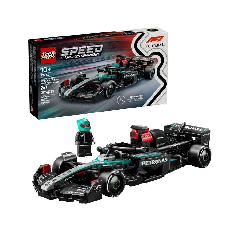 樂高與益智玩具:  梅賽德斯-AMG F1-W15 賽車拼裝玩具 LEGO SPEED CHAMPIONS 77244 (267 件) 