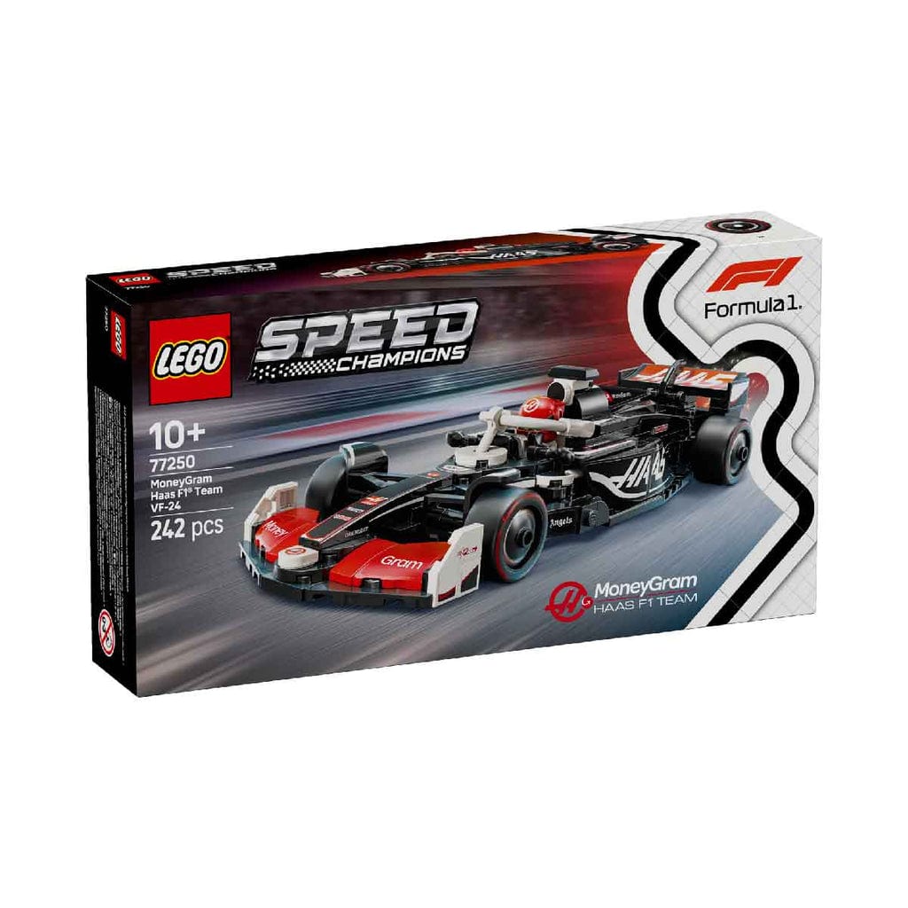 樂高與益智玩具:  MoneyGram Haas F1 Team VF-24 賽車拼裝玩具 LEGO SPEED CHAMPIONS 77250 (242 件) 