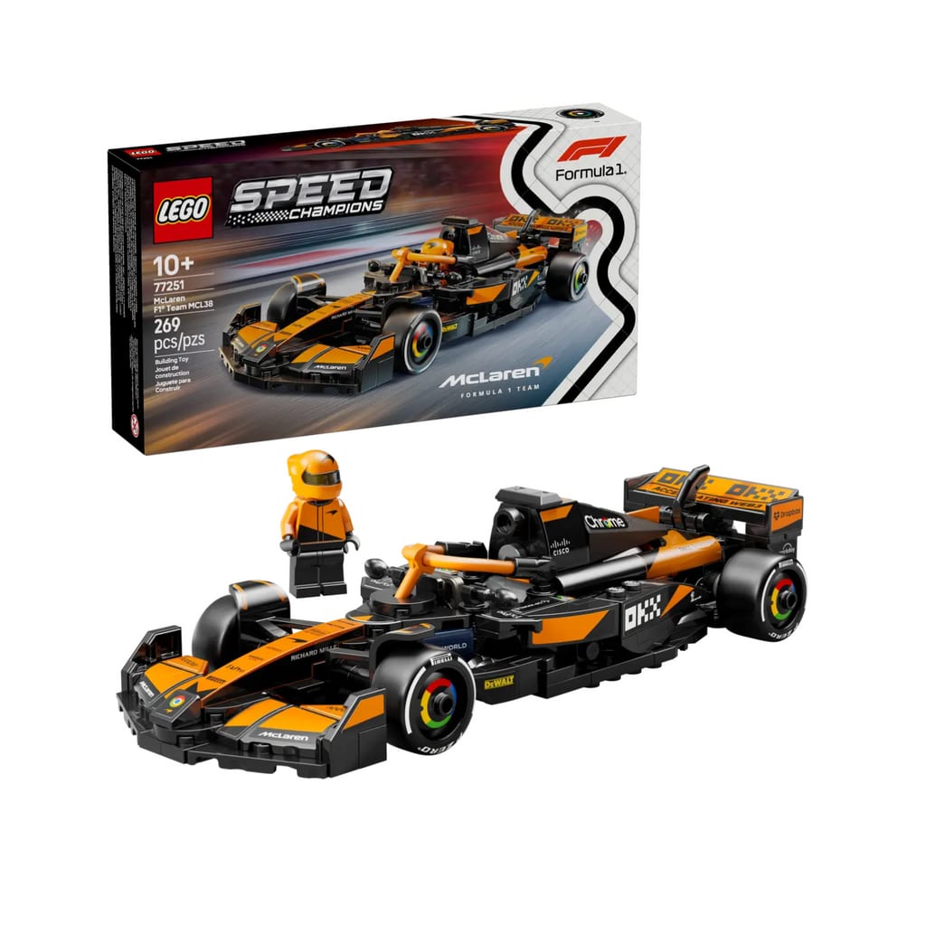 樂高與益智玩具:  邁凱倫 F1-Mcl38 賽車拼裝玩具 LEGO SPEED CHAMPIONS 77251 (263 件) 