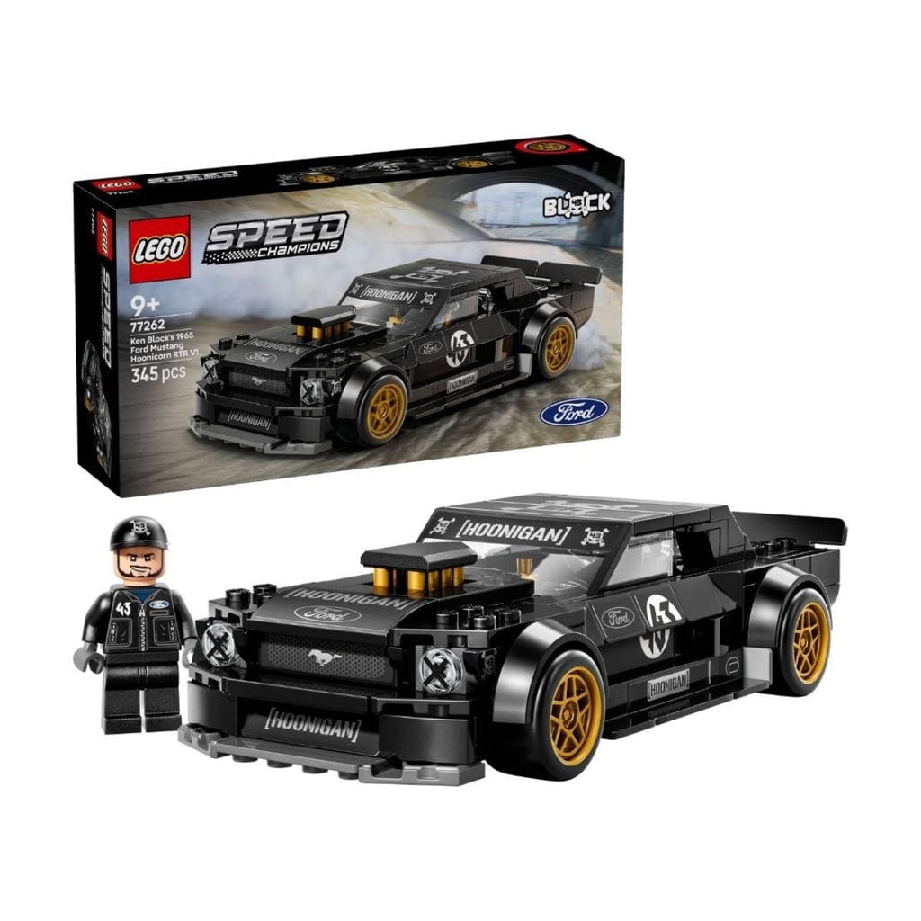 樂高與益智玩具:  1965年福特野馬Hoonicorn V拼裝玩具 LEGO SPEED CHAMPIONS 77262 (345個零件) 