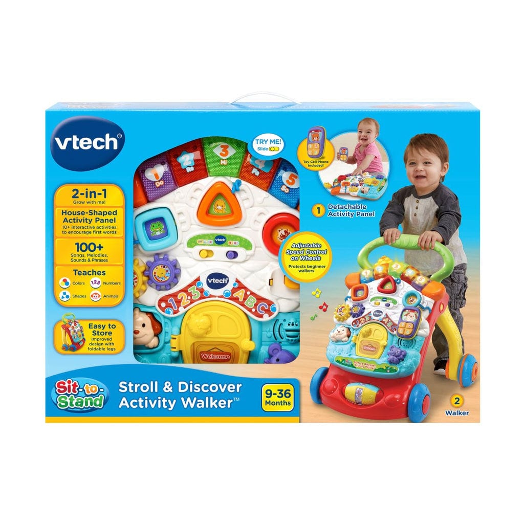 樂高與益智玩具:  多功能音樂和燈光學步車玩具 VTECH 80-505600 