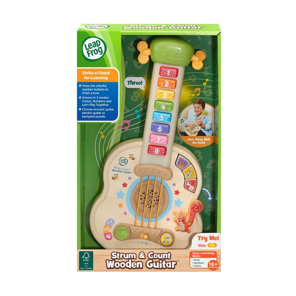 樂高與益智玩具:  可愛木製吉他學習計數玩具 LEAPFROG 80-620800 
