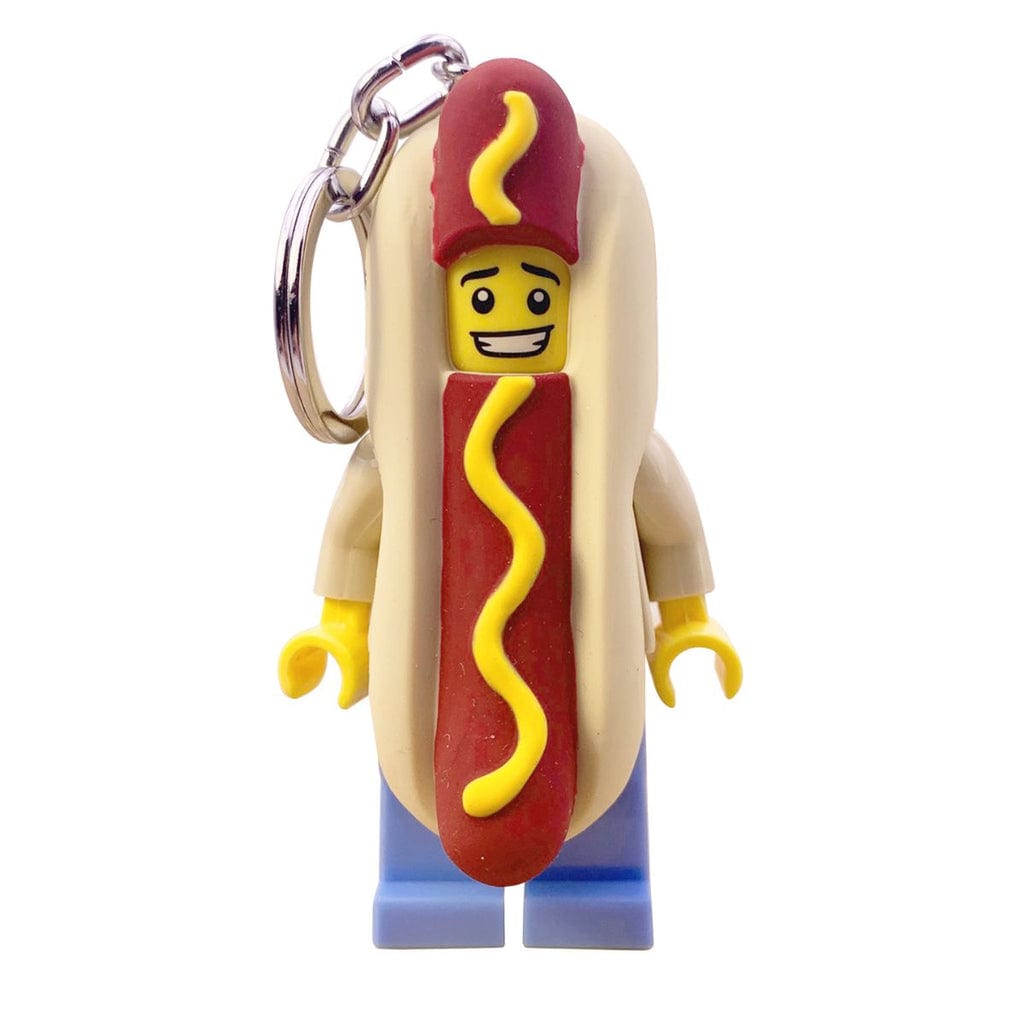 樂高與益智玩具:  帶燈鑰匙扣 LEGO Minifigures - 熱狗人 LEGO LICENSED KE119H 