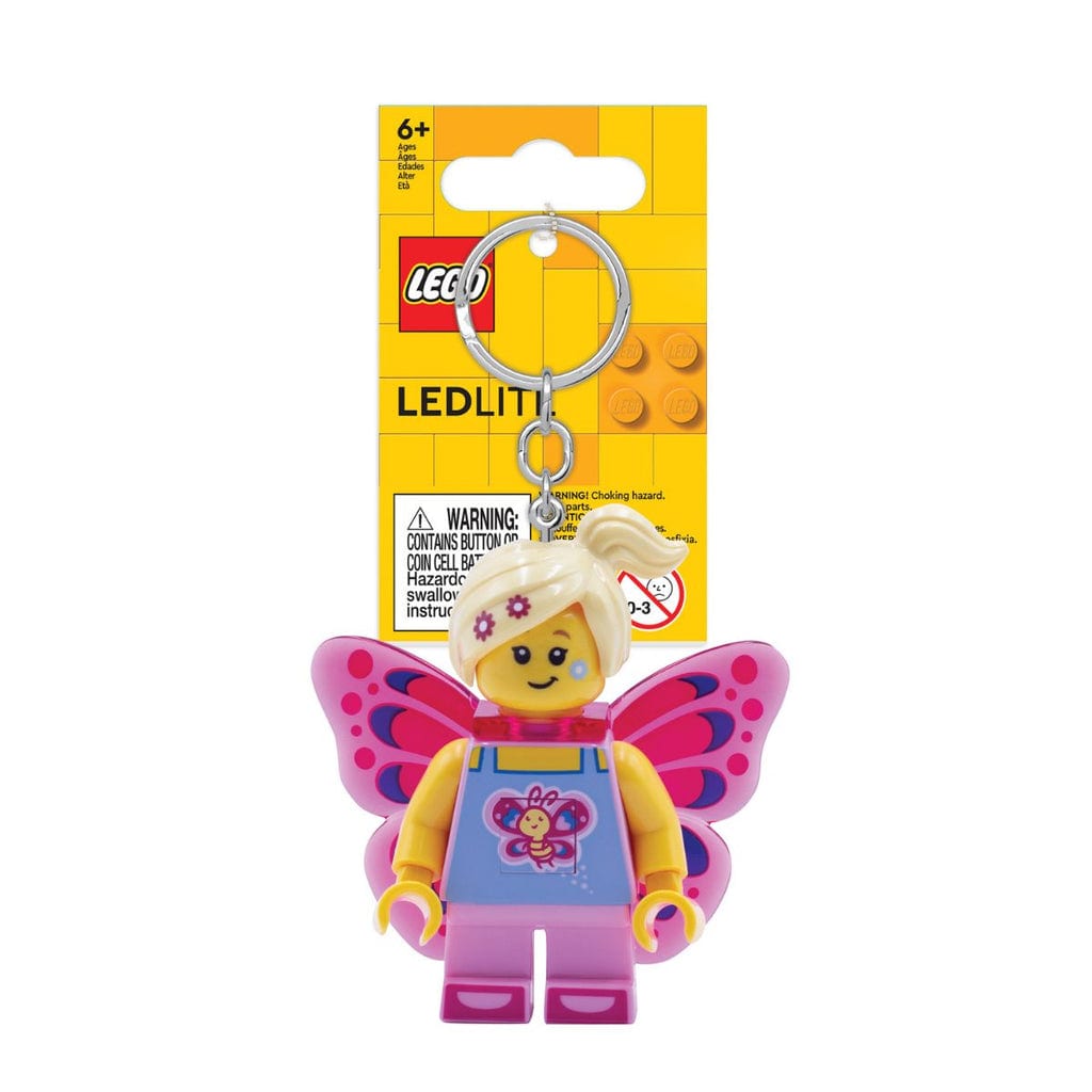 樂高與益智玩具:  帶燈鑰匙扣 LEGO Minifigures - 蝴蝶女孩 LEGO LICENSED KE171H 