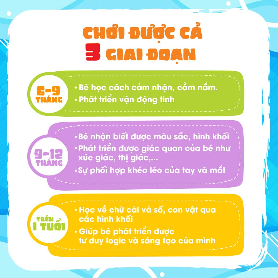  Đồ Chơi Hình Khối Nhựa Mềm Cho Bé - 16 chi tiết PEEK A BOO PAB025 