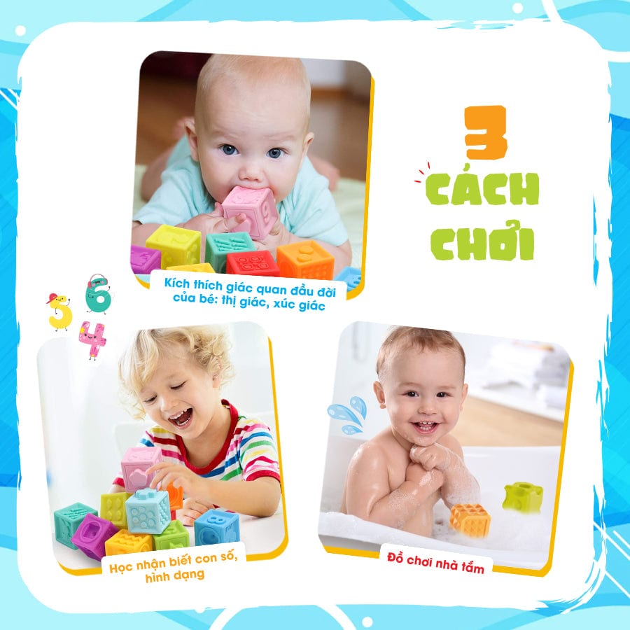  Đồ Chơi Hình Khối Nhựa Mềm Cho Bé - 16 chi tiết PEEK A BOO PAB025 