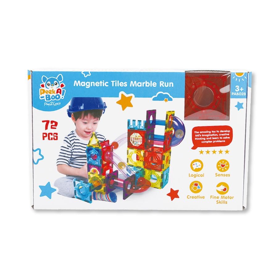 樂高與益智玩具:  STEAM - 磁性拼圖玩具 72 件 PEEK A BOO PAB028 