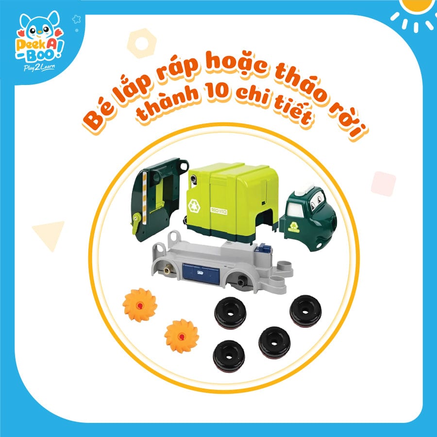  Đồ Chơi DIY Lắp Ráp Xe Môi Trường Peek A Boo PAB049 