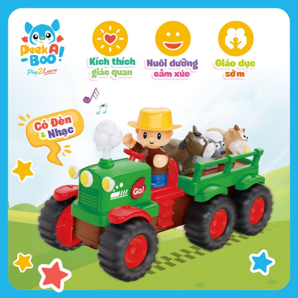 LEGO Và Đồ Chơi Thông Minh: Đồ Chơi Xe Nông Trại Vui Nhộn PEEK A BOO PAB070 (ảnh 1) | Flosa