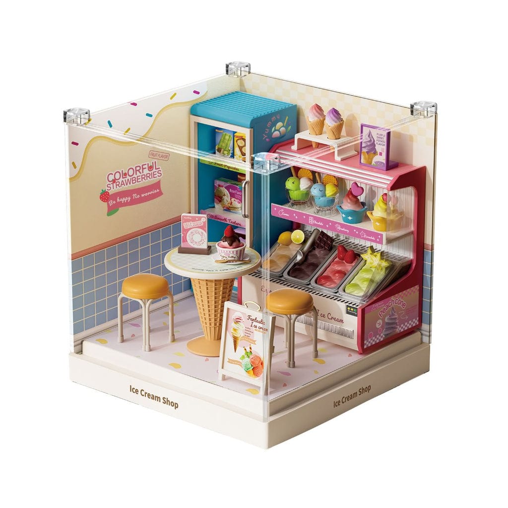 樂高與益智玩具:  迷你房屋拼裝玩具 - 冰淇淋店 SWEET HEART SH830 