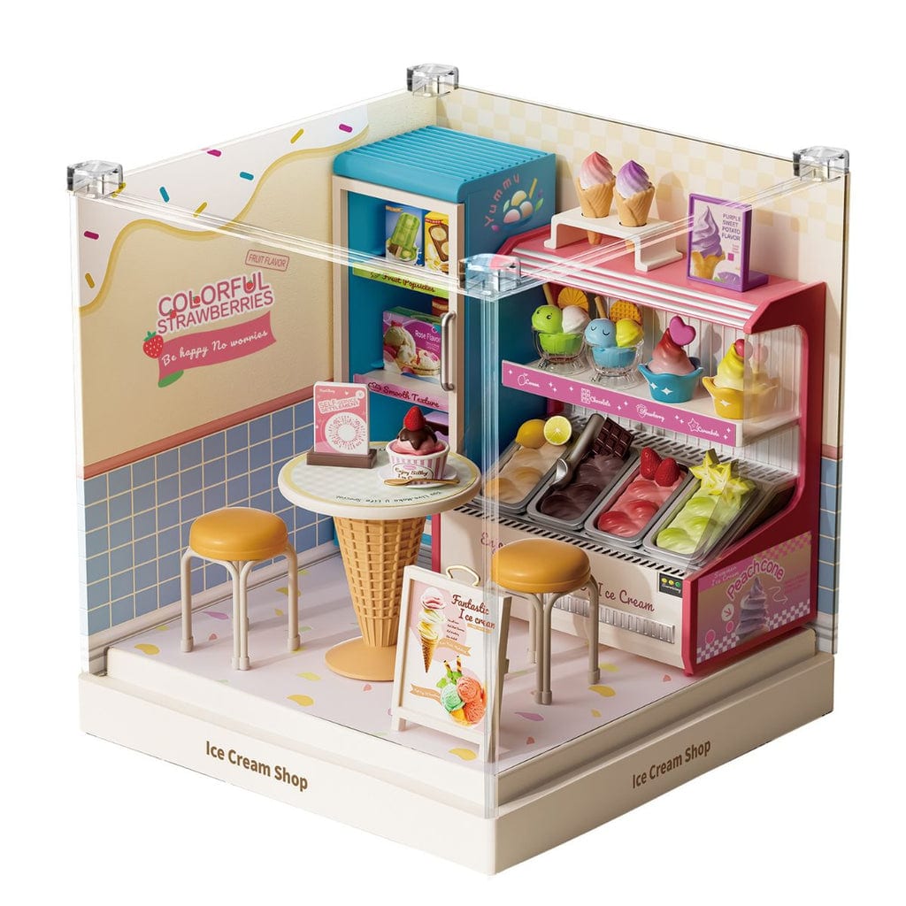 樂高與益智玩具:  迷你房屋拼裝玩具 - 冰淇淋店 SWEET HEART SH830 