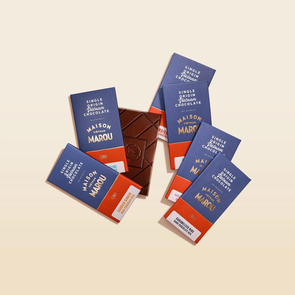 Socola Maison Marou:  Set 6 Thanh Socola Maison Marou Exclusive 80G 