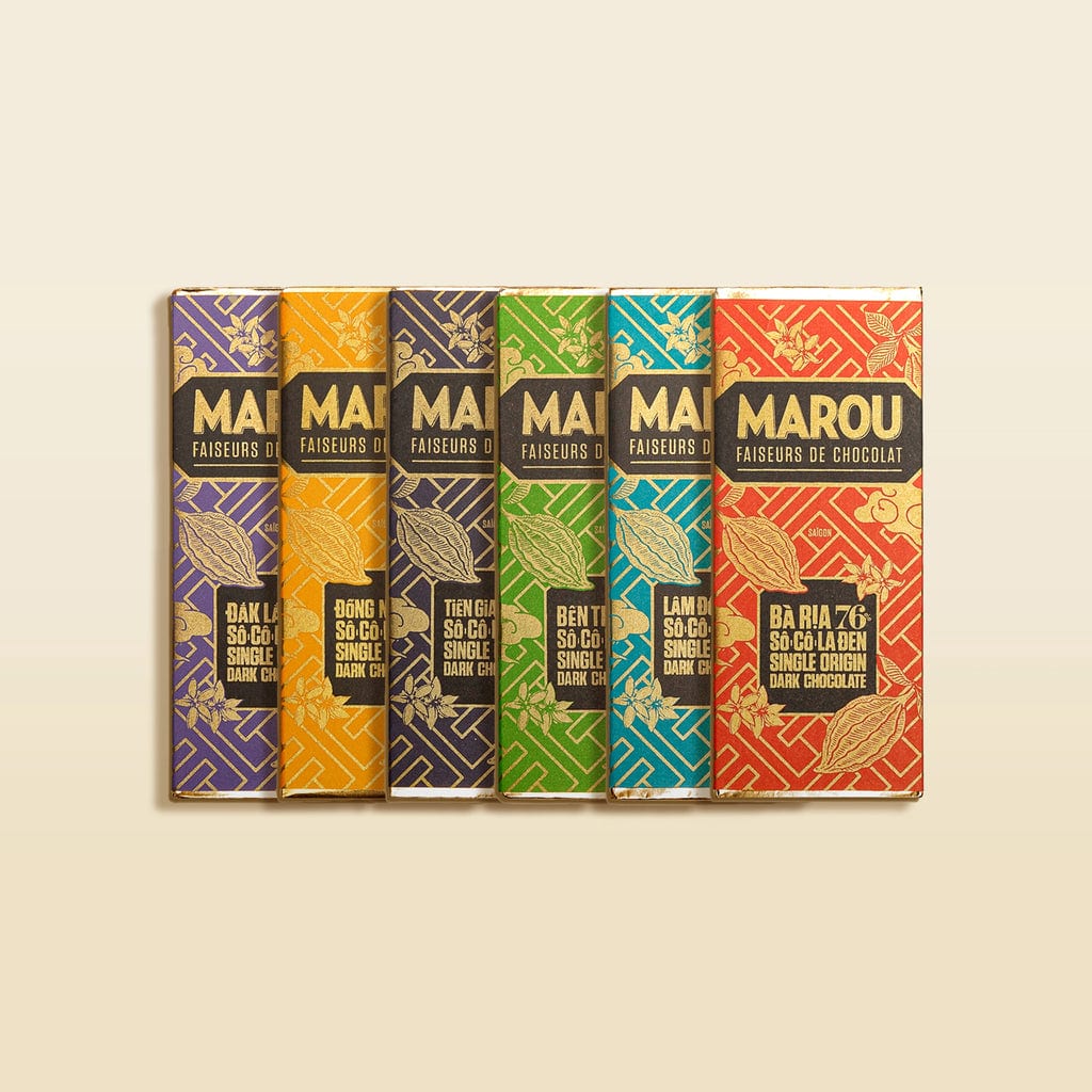 Socola Maison Marou:  Set 6X24G Thanh Socola 迷你 Dòng Single Origin Marou 