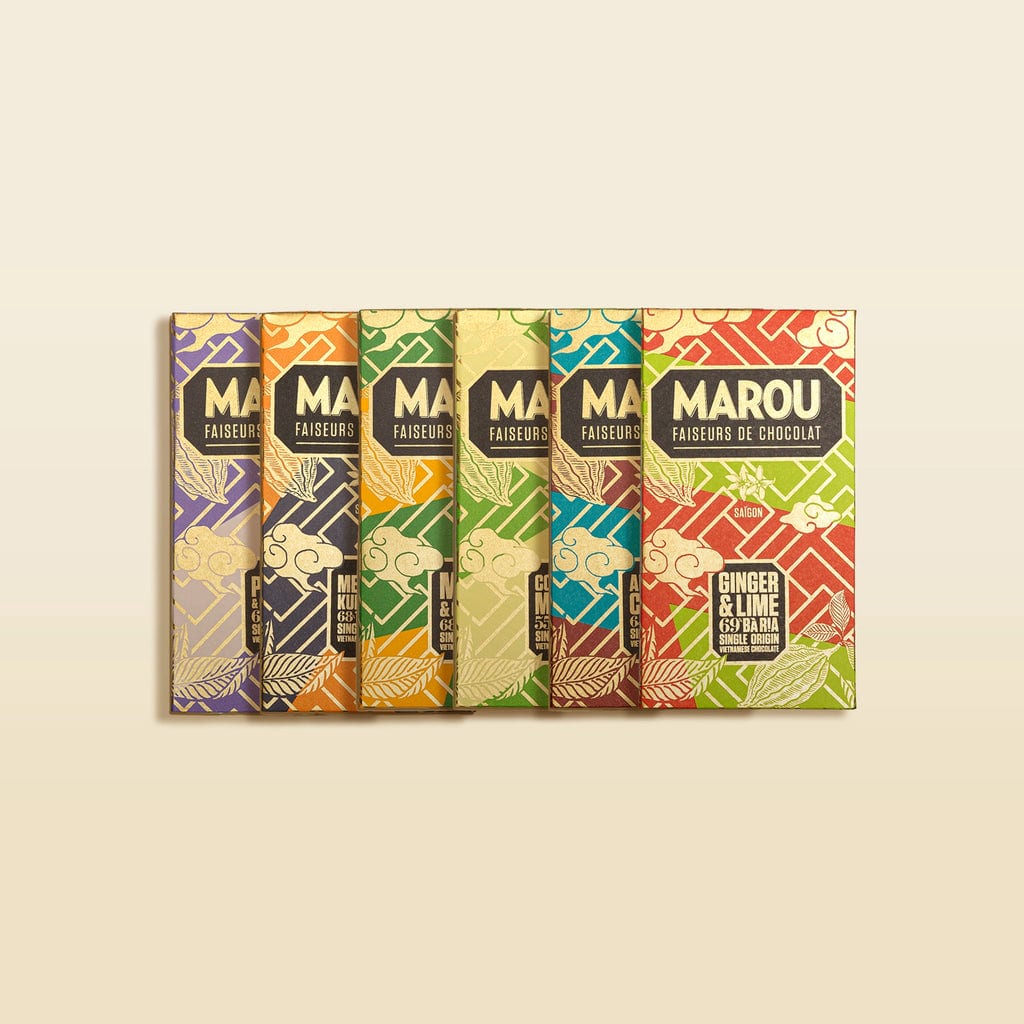 Socola Maison Marou:  Set 6 Thanh Socola Hương Vị Việt 80G Marou 