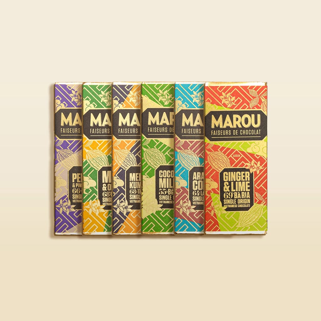 Socola Maison Marou:  Set 6 Thanh Socola 迷你 Hương Vị Việt 24G Marou 