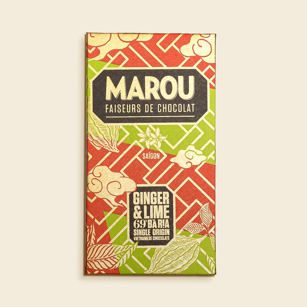 Maison Marou Schokolade:  Bà Rịa 69% Schokolade mit Limette und Ingwer 80G Marou 