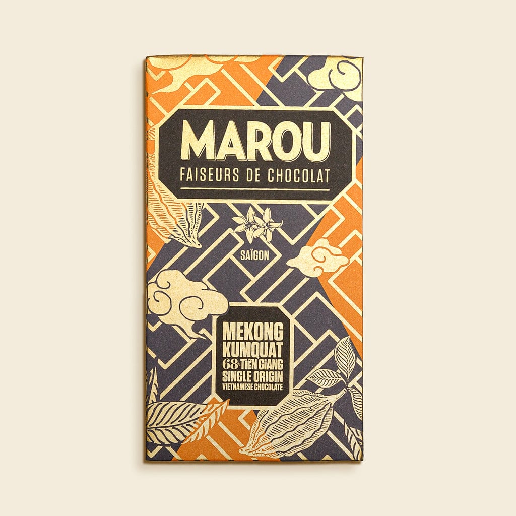 Maison Marou Schokolade:  Tiền Giang 68% Schokolade mit Kumquat 80G Marou 