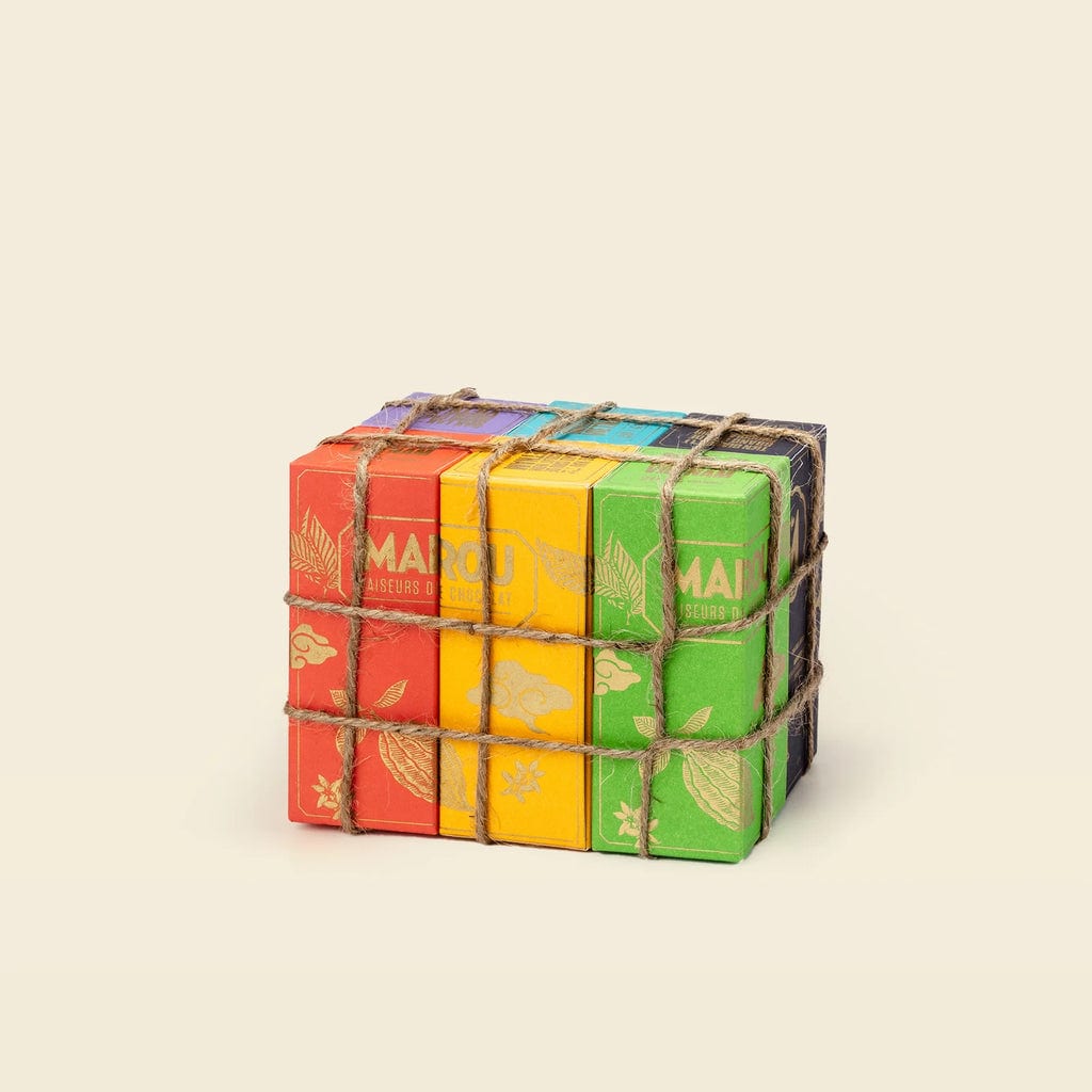 Socola Maison Marou:  Set 6 Hộp Socola Miếng Vuông Dòng Single Origin (6X80G) Marou 