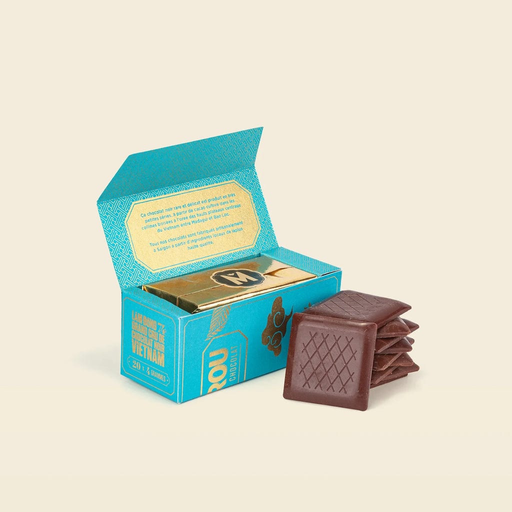 Socola Maison Marou: Socola Miếng Vuông Lâm Đồng 74% Single Origin (20X4G) Marou (ảnh 1) | Flosa