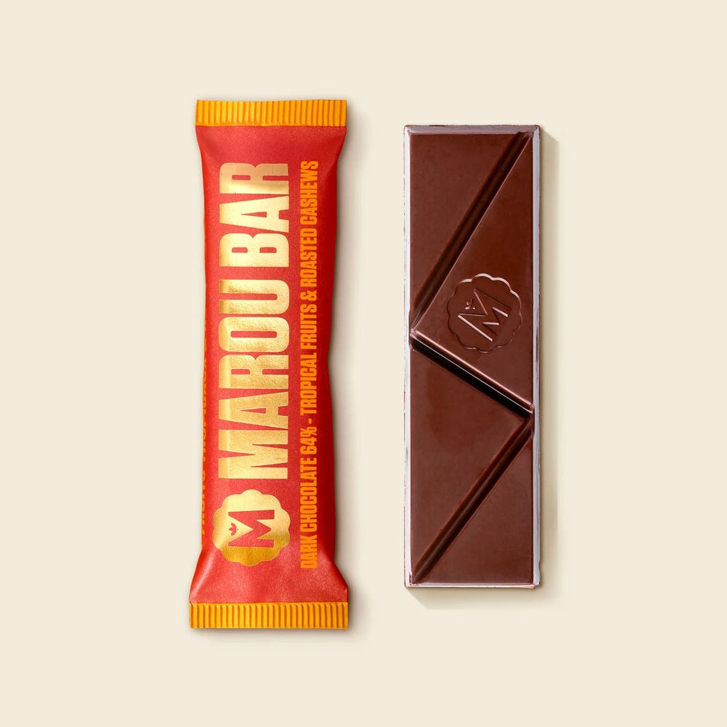 Socola Maison Marou: Marou Bar: Socola Đen 64% Vị Trái Cây Nhiệt Đới & Hạt Điều Rang 35G (ảnh 1) | Flosa