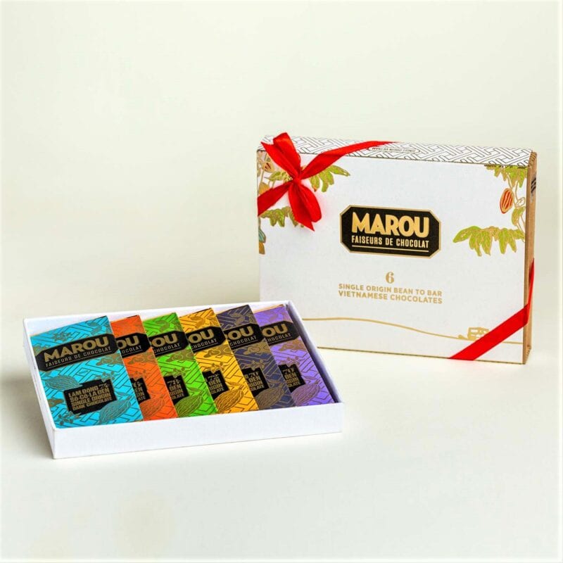 Socola Maison Marou:  Hộp Quà 6 Thanh Single Origin 24G Marou 