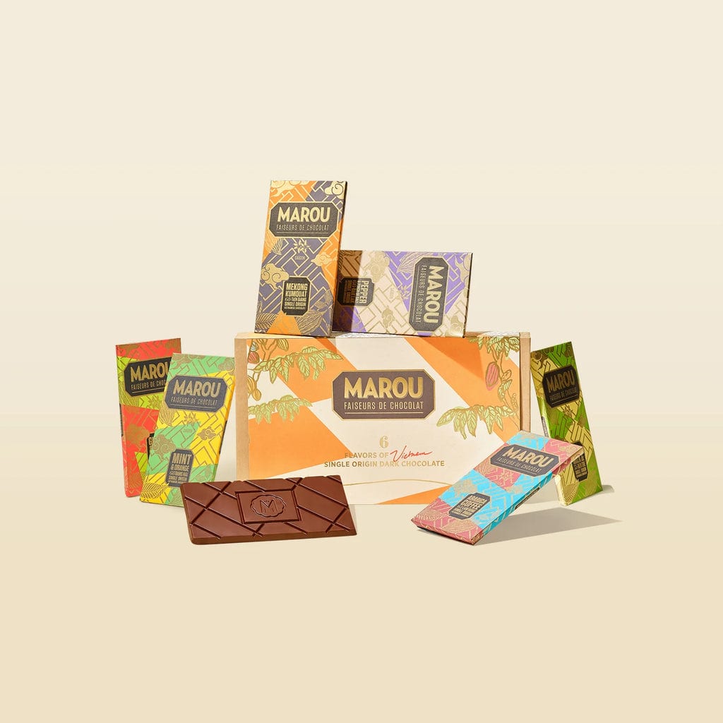 Socola Maison Marou:  Hộp Quà 6 Thanh Socola Hương Vị Việt 6X80G Marou 