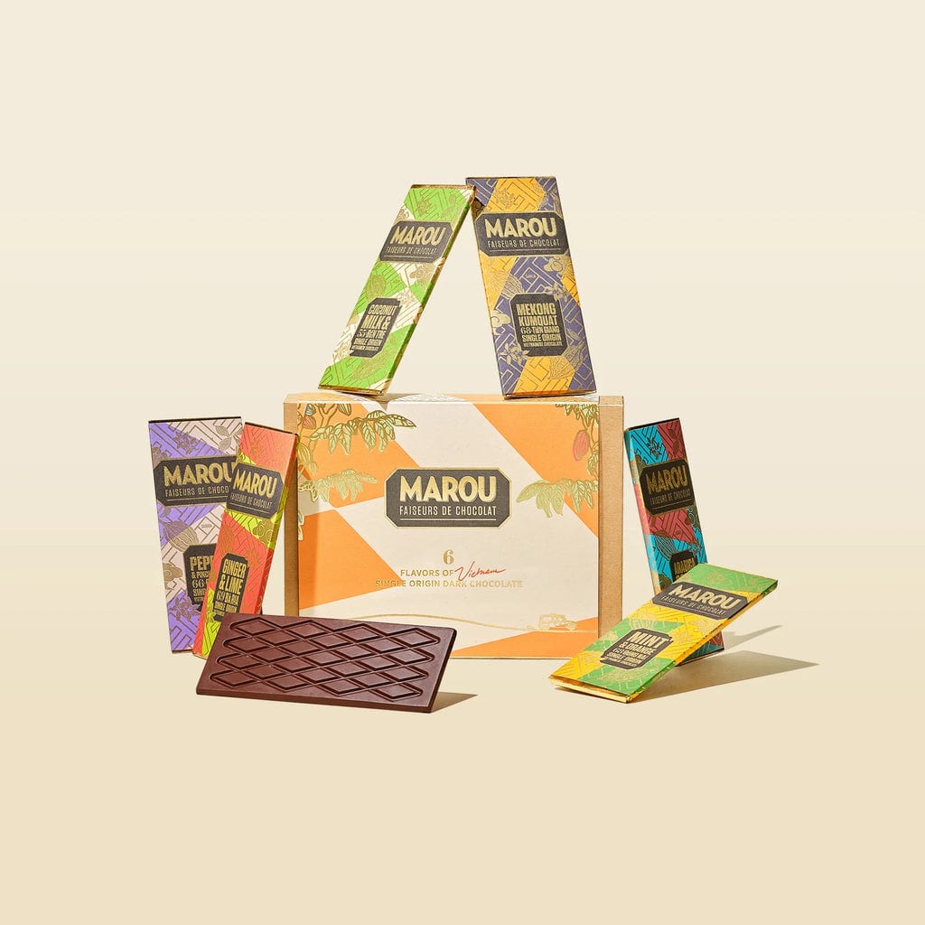 Socola Maison Marou:  Hộp Quà 6 Thanh Socola Hương Vị Việt 6X24G Marou 