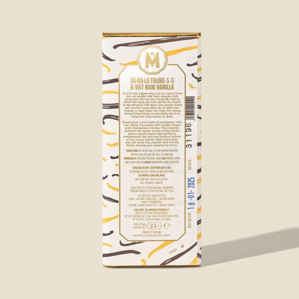  Socola Trắng Vanilla 44% 24G Marou 