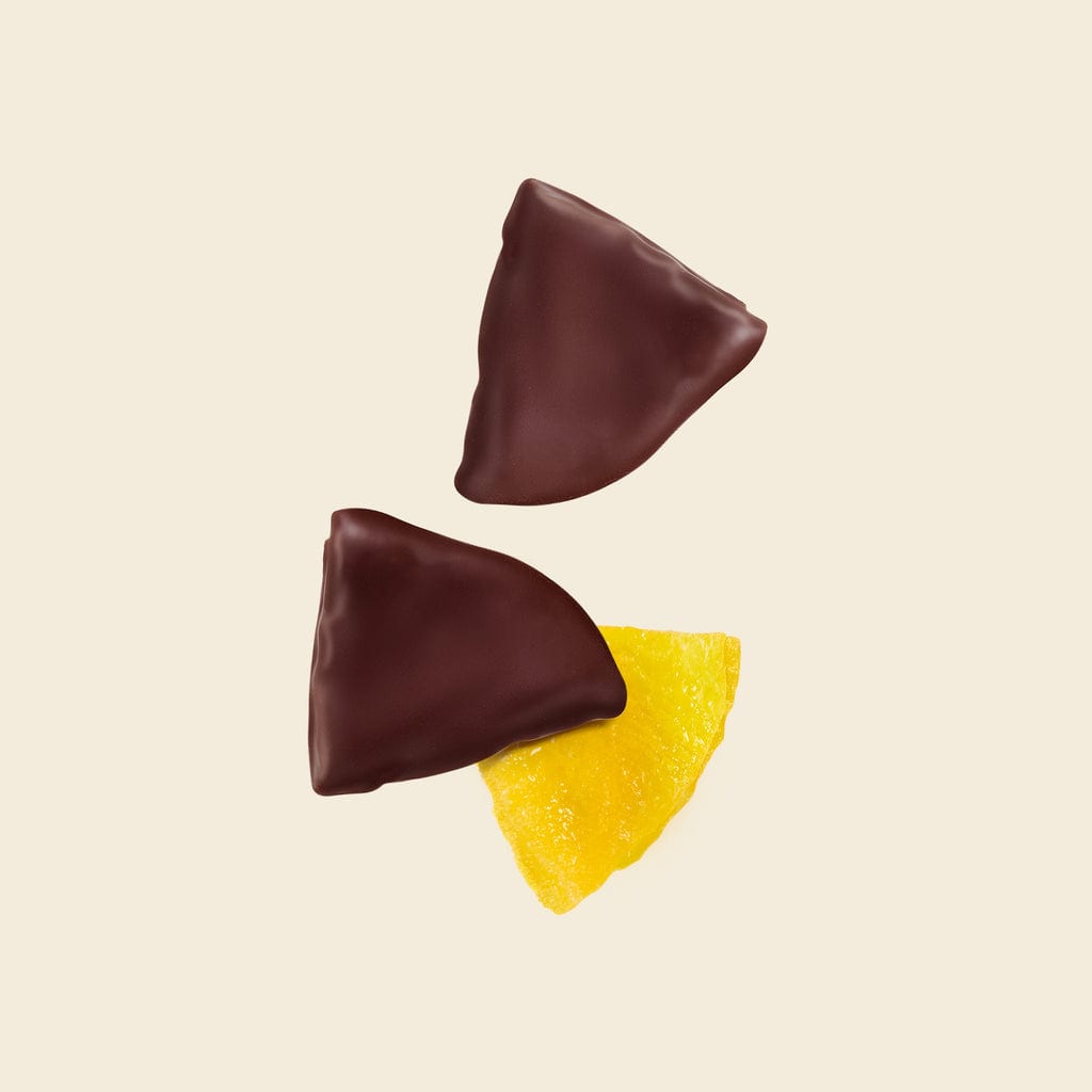Maison Marou Schokolade:  Getrocknete Passionsfrucht in 65% Zartbitterschokolade Marou 