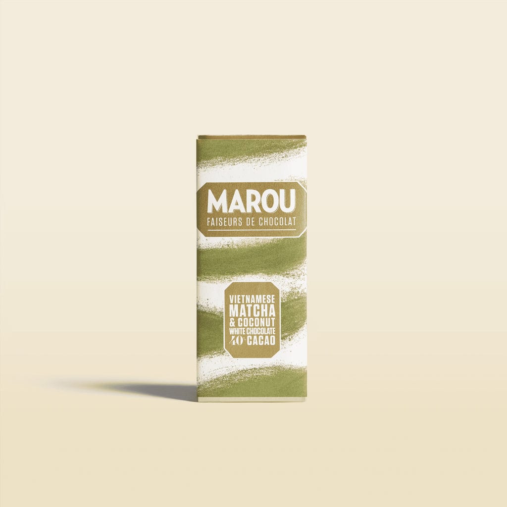 Maison Marou 초콜릿:  40% 화이트 초콜릿 말차와 베트남 코코넛 미니 마루 