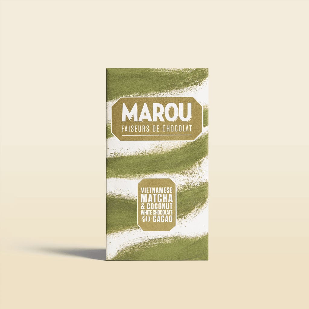 Maison Marou 초콜릿:  40% 화이트 초콜릿 말차와 베트남 코코넛 마루 